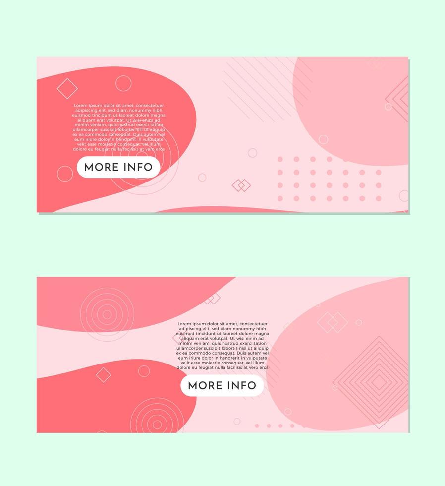 Abstract Clean Pink Banner Set Design Template vector