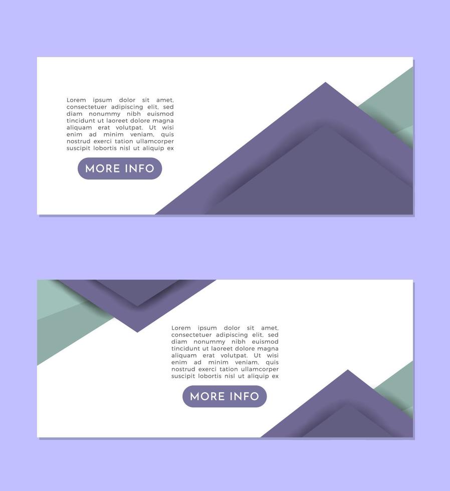 Modern Abstract Style Banner Set Design Template vector