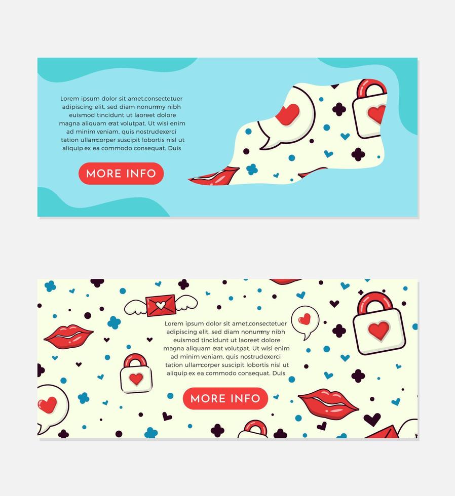 Abstract Lovely Icons Background Banner Set Design Template vector