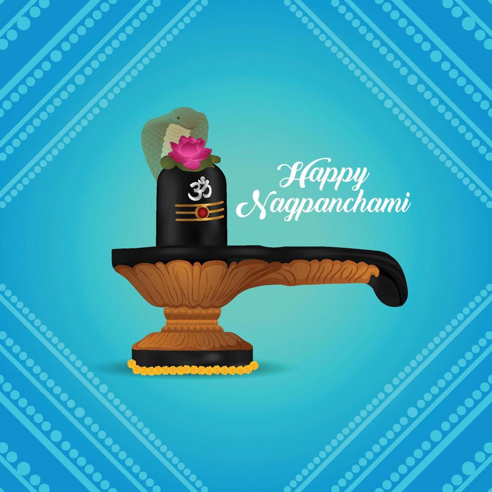 feliz diseño del festival indio nagpanchami vector