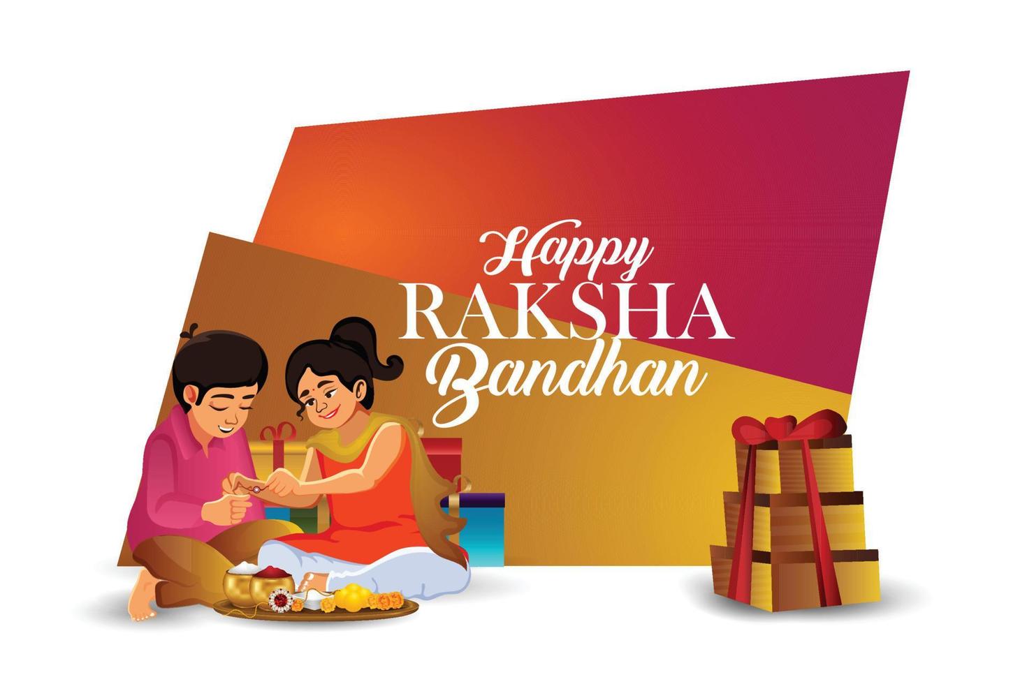 Raksha bandhan indian cultural festival background vector