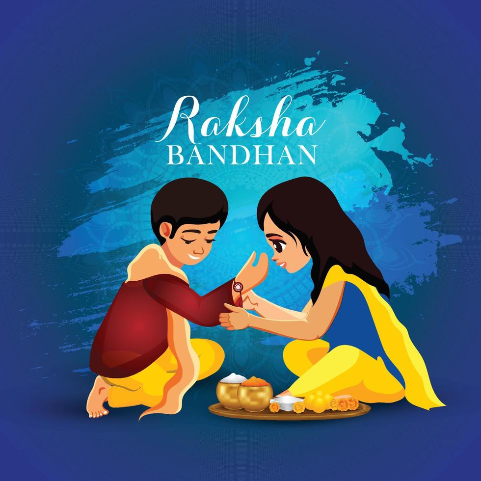 Fondo de celebración feliz raksha bandhan vector