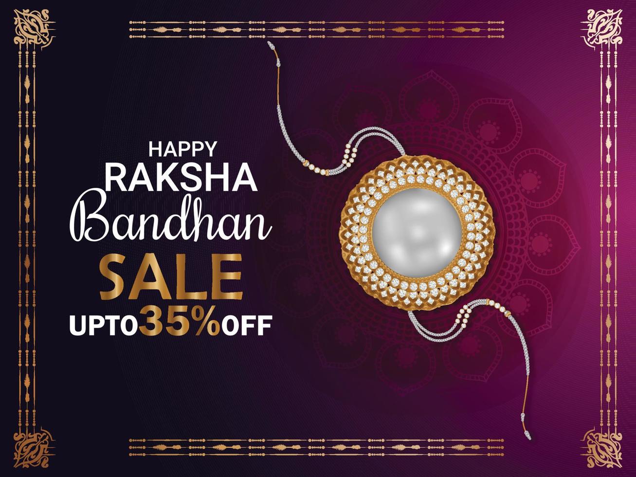 Realistic rakhi for happy raksha bandhan design concept vector