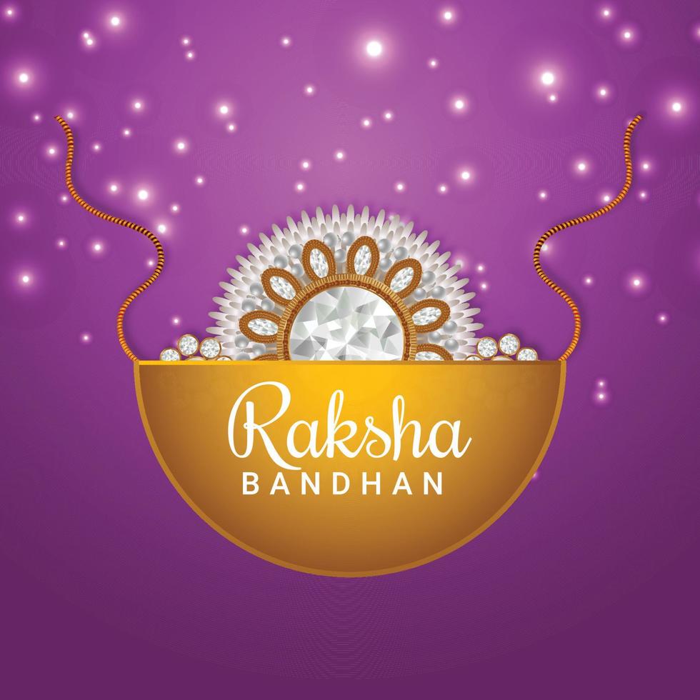 Happy raksha bandhan celebration greeting card vector