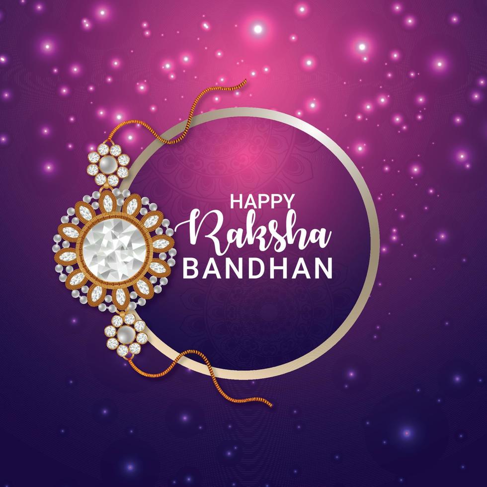 Happy raksha bandhan celebration greeting card vector