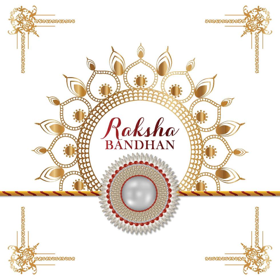 rakhi creativo para feliz festival indio feliz raksha bandhan vector