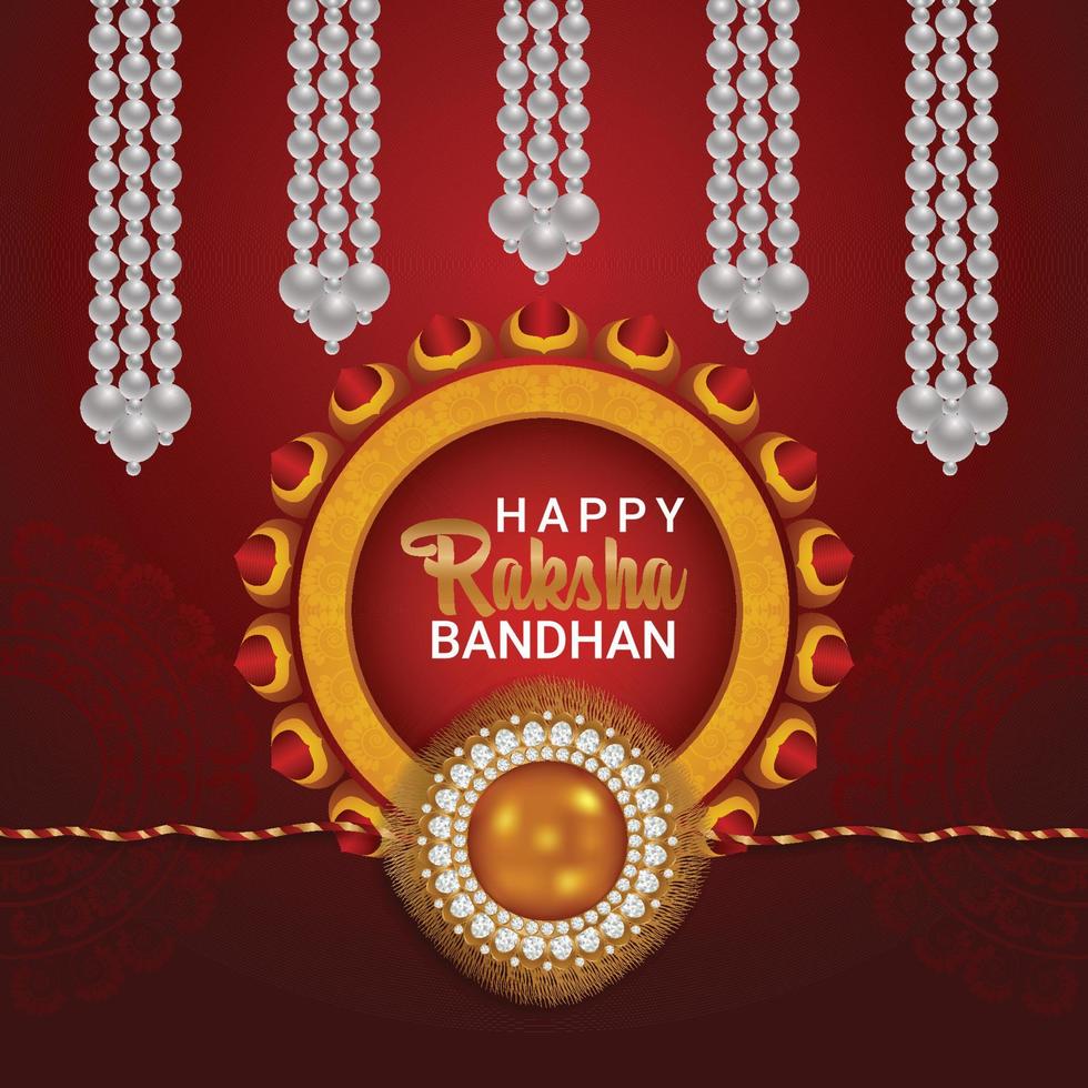 Creative rakhi for happy indian festival happy raksha bandhan vector