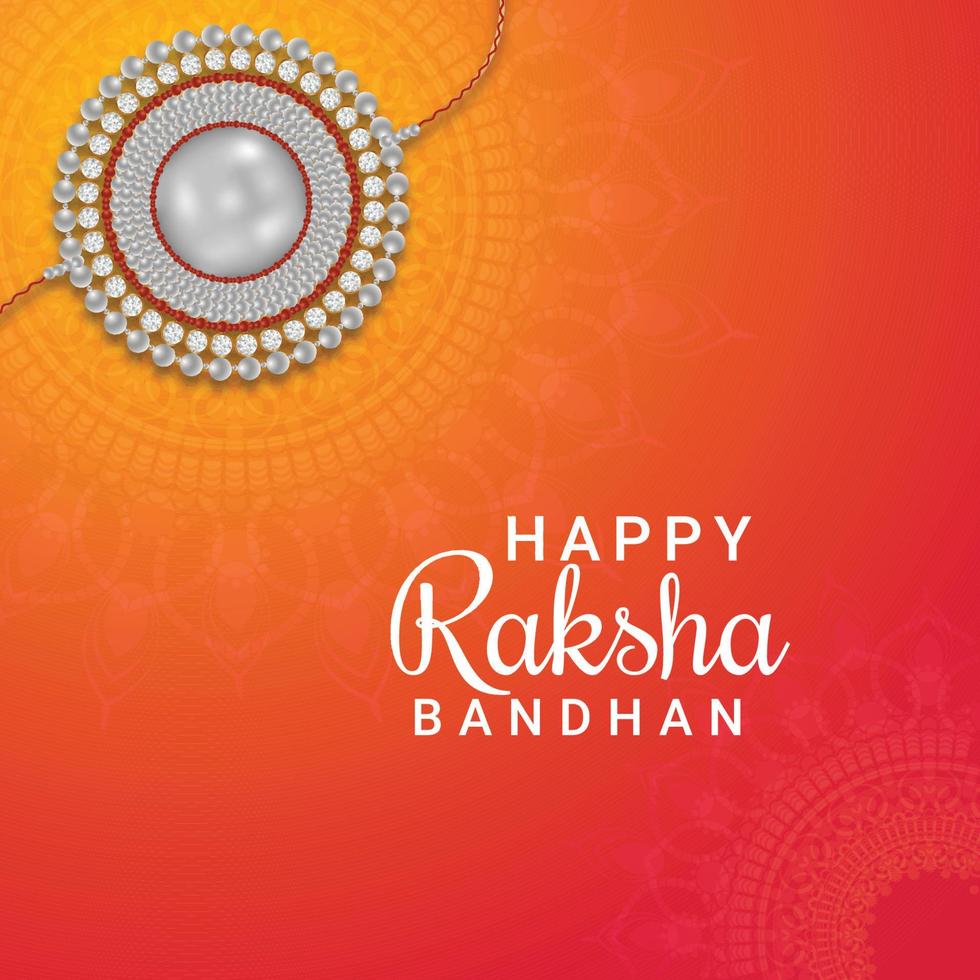 Happy raksha bandha greeting card vector