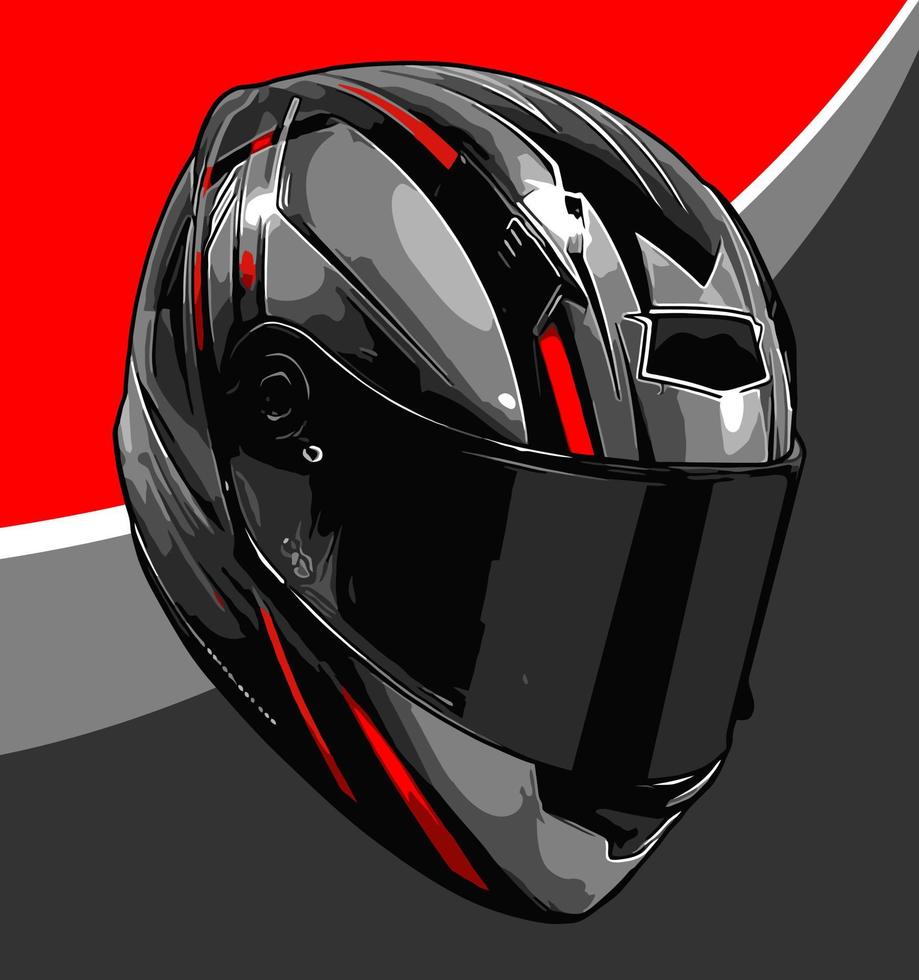 a cool gray helmet side view vector