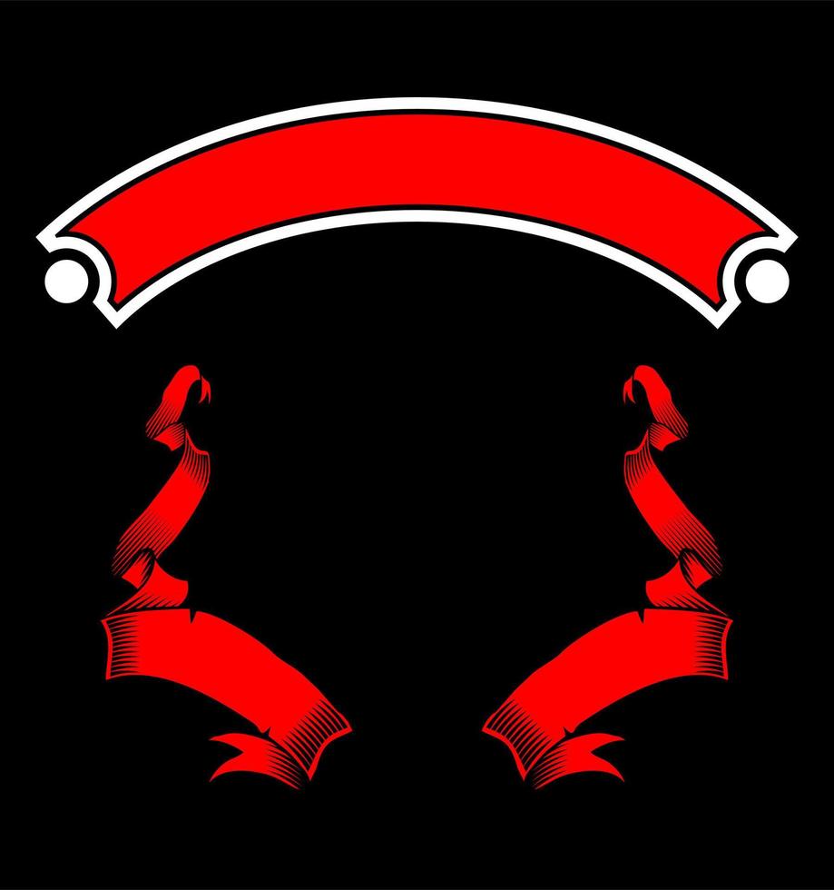 special ribbon for patch biker vector