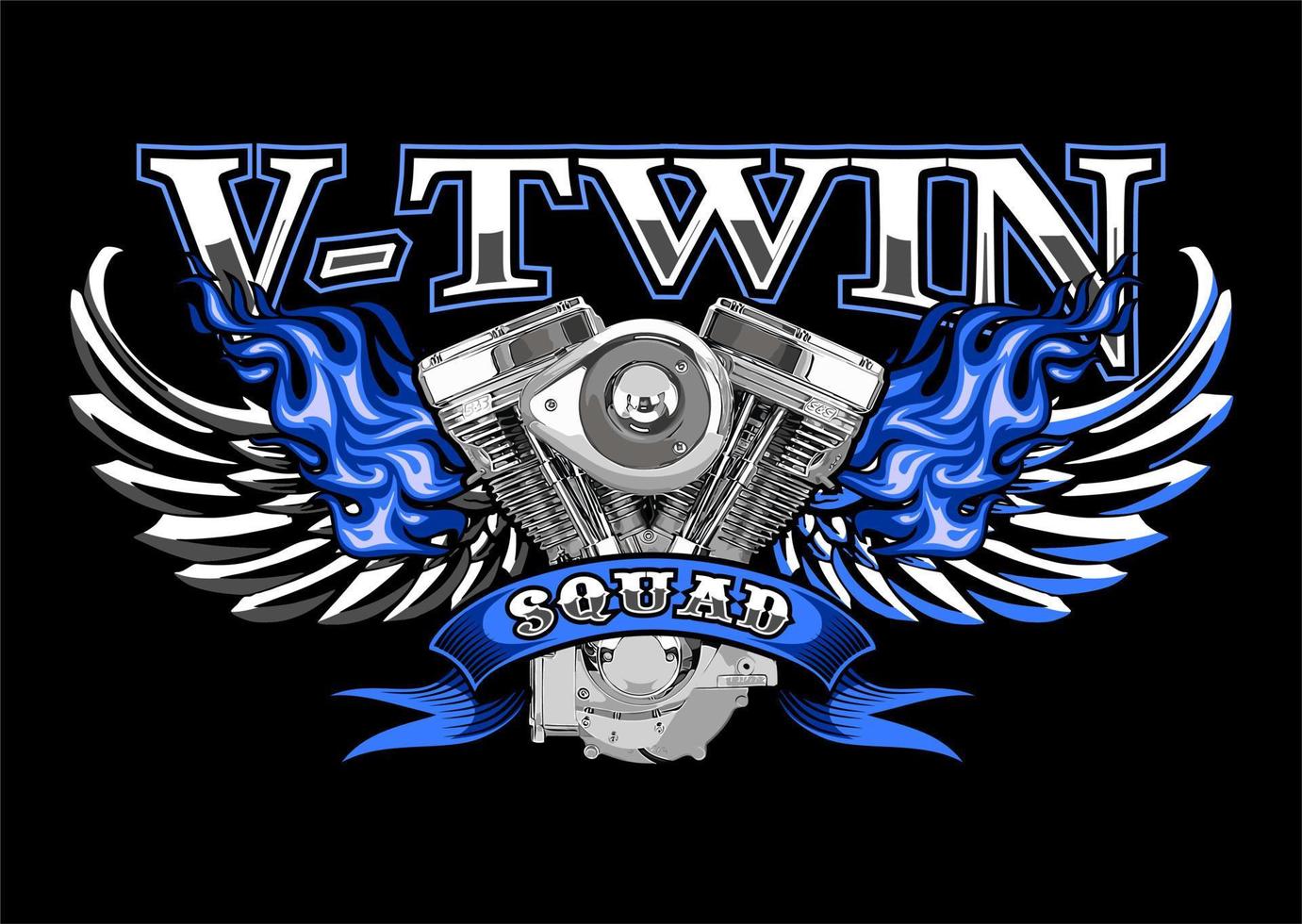 v-twin and wing vector