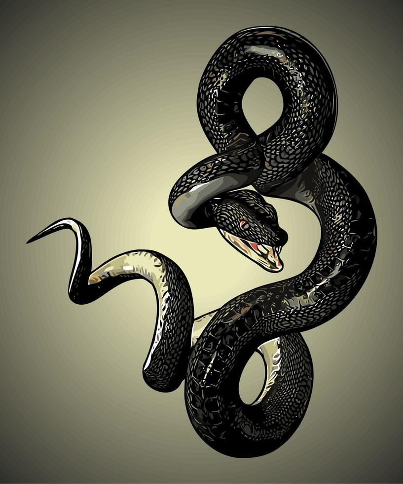 vector de serpiente negra