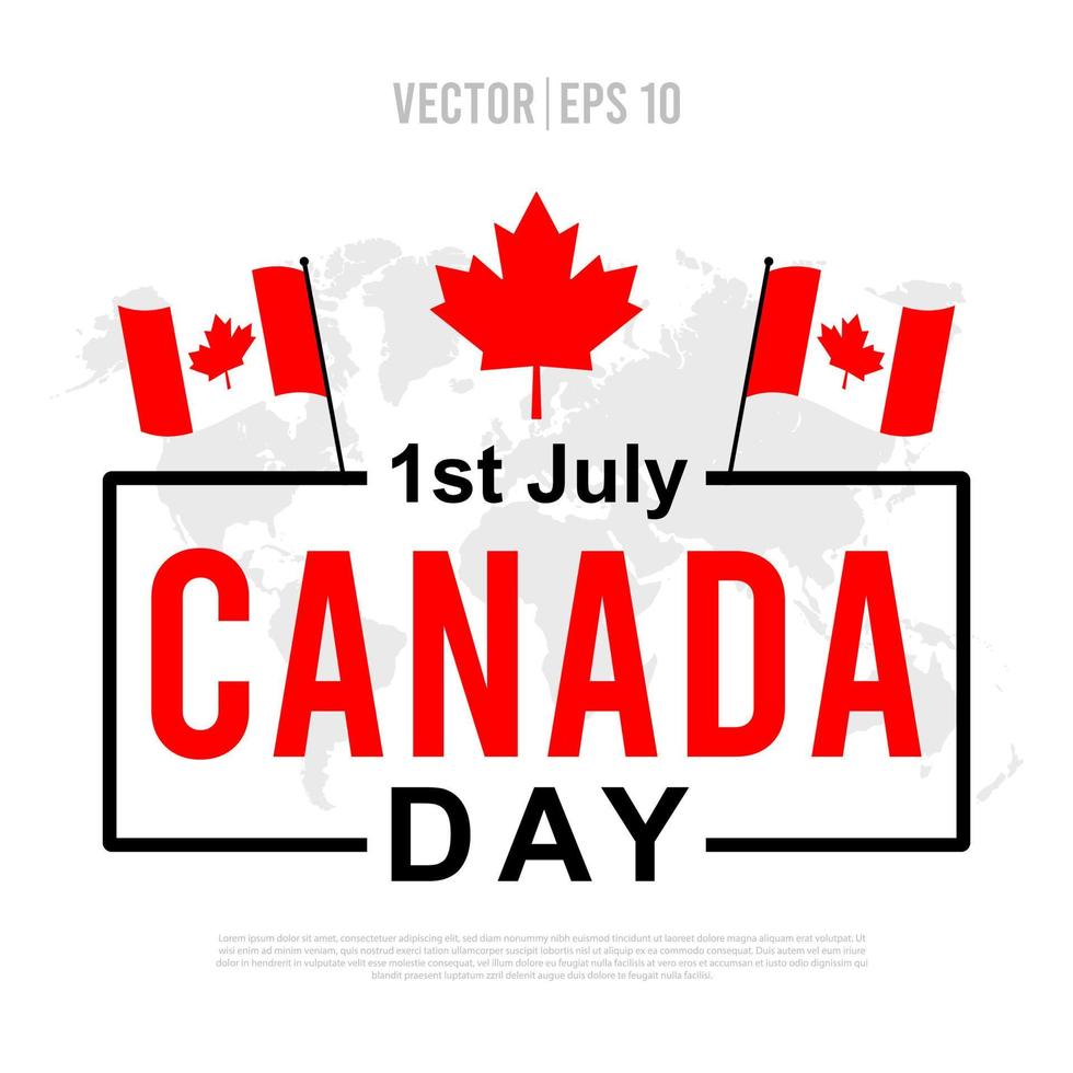 ilustración vectorial del día de canadá. adecuado para muchos propósitos. vector