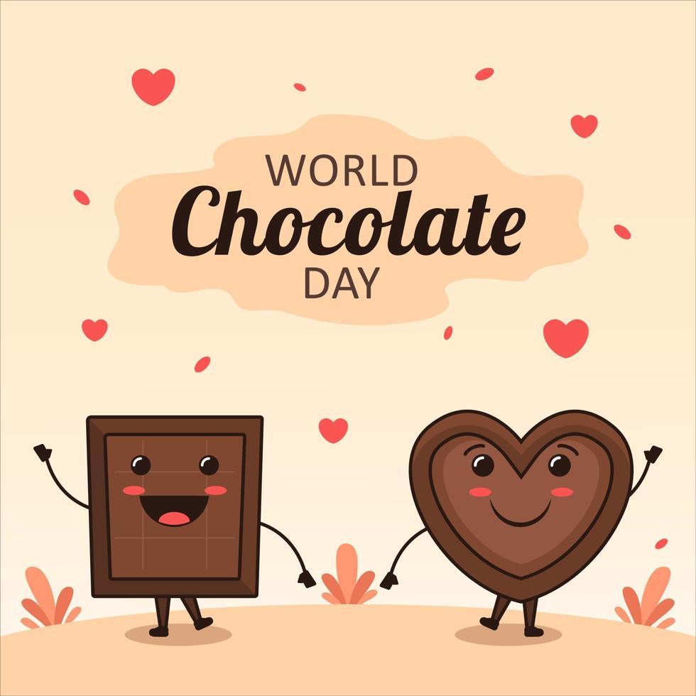 ilustración vectorial del día mundial del chocolate. adecuado para muchos propósitos. vector