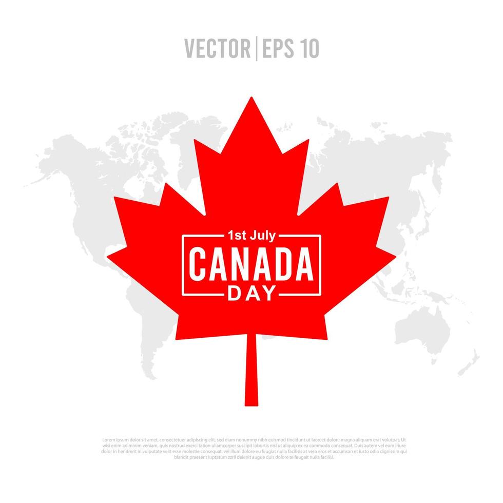 ilustración vectorial del día de canadá. adecuado para muchos propósitos. vector