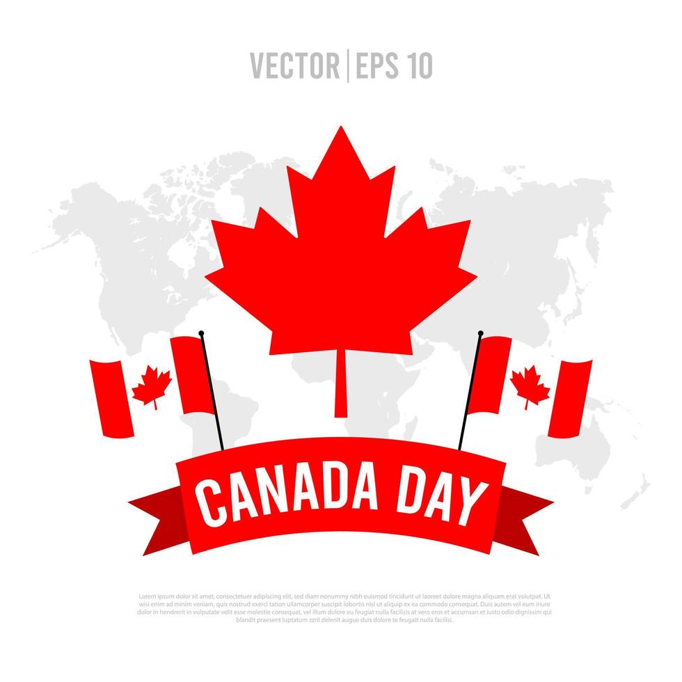 ilustración vectorial del día de canadá. adecuado para muchos propósitos. vector