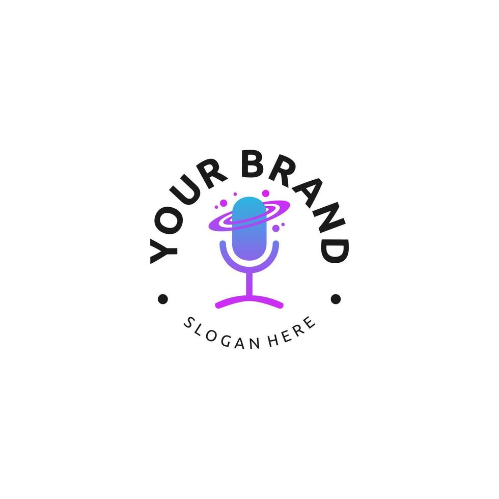 GRADIENT PODCAST LOGO DESIGN vector