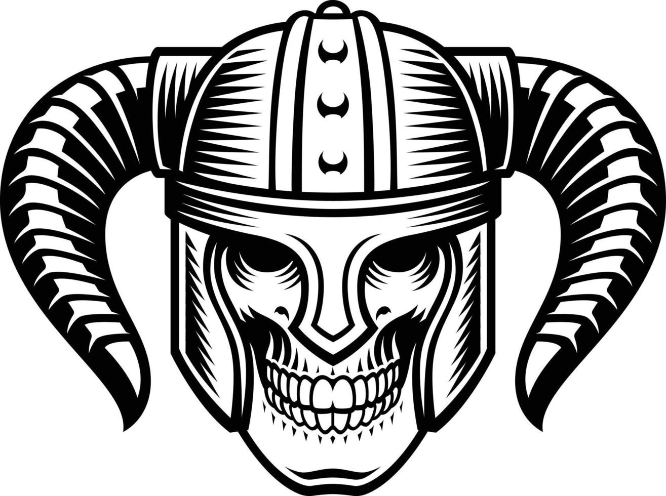 vector viking skull illustration isolated on the white background