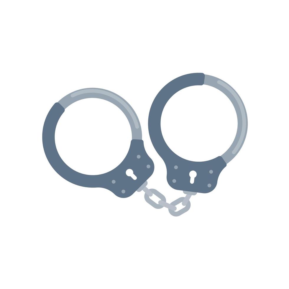 Handcuffs. Chains for detaining offenders. vector