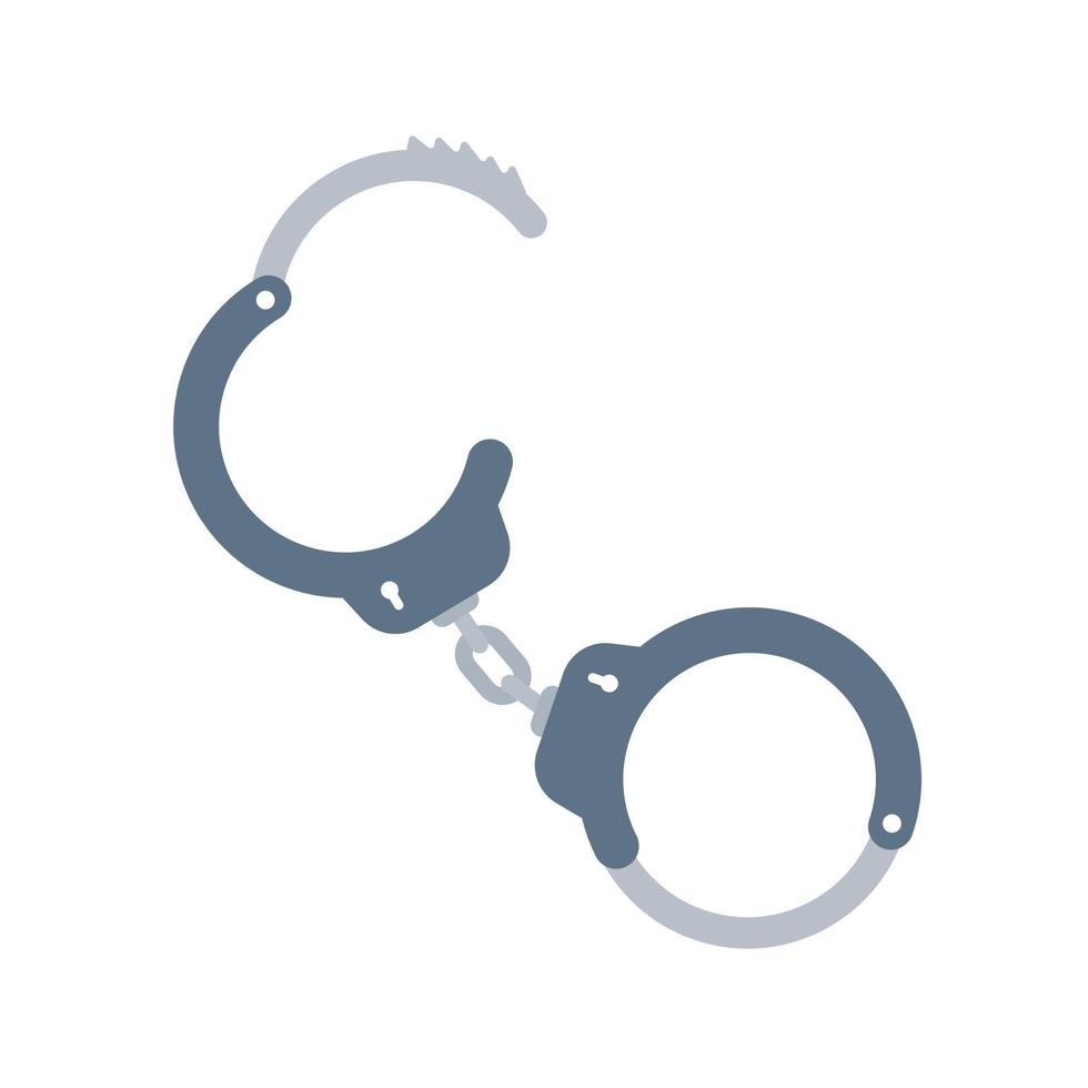 Handcuffs. Chains for detaining offenders. vector