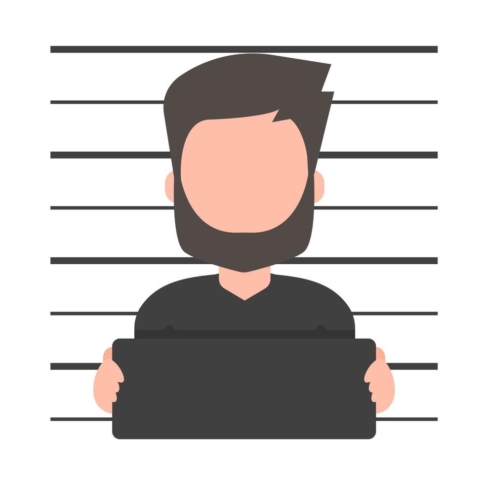 Thief Vector. A criminal who commits an illegal act is arrested by the police. vector