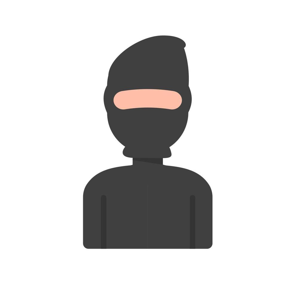 Thief Vector. A criminal who commits an illegal act is arrested by the police. vector