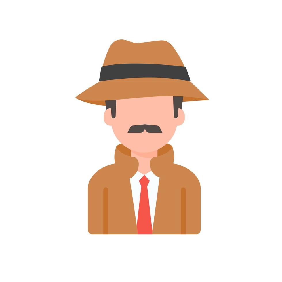 detective cartoon The concept of truth investigation in crime cases. vector