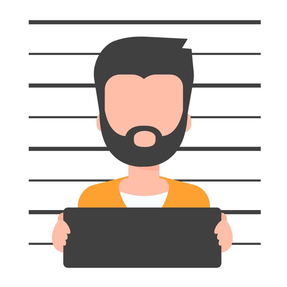 Thief Vector. A criminal who commits an illegal act is arrested by the police. vector