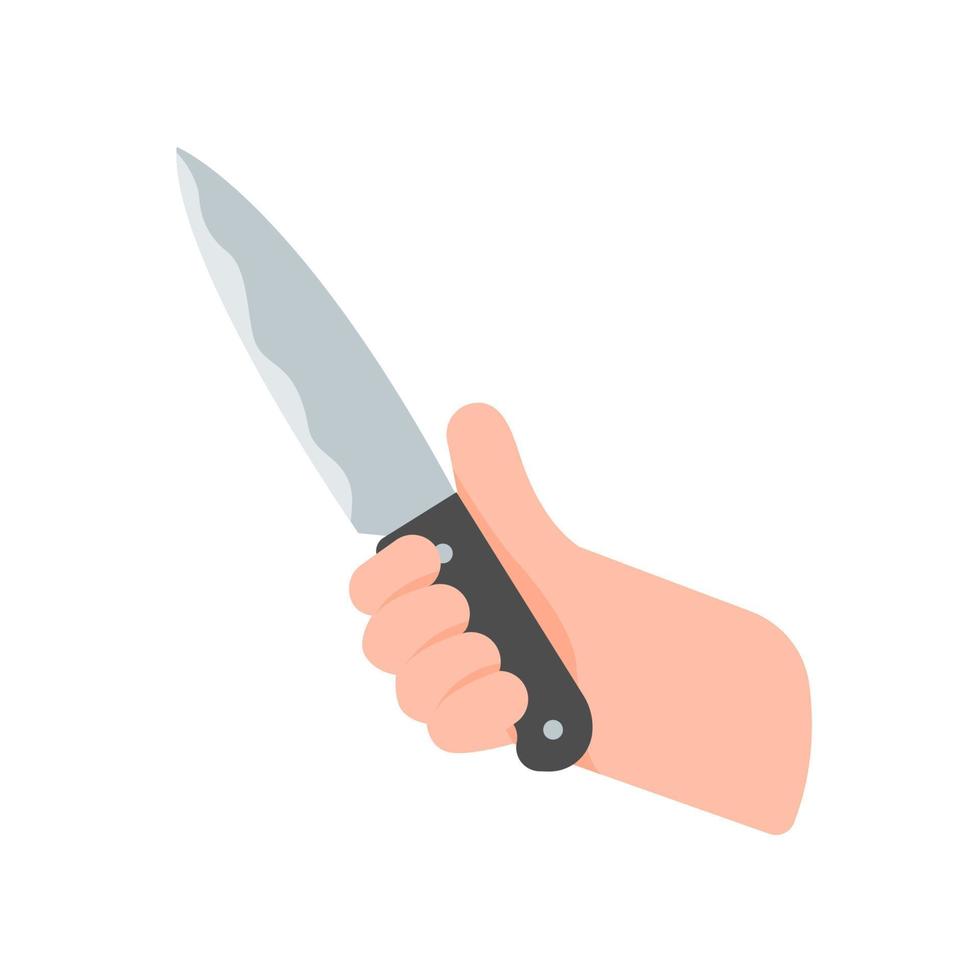 A knife weapon. The weapon of a robber in a murder case. vector