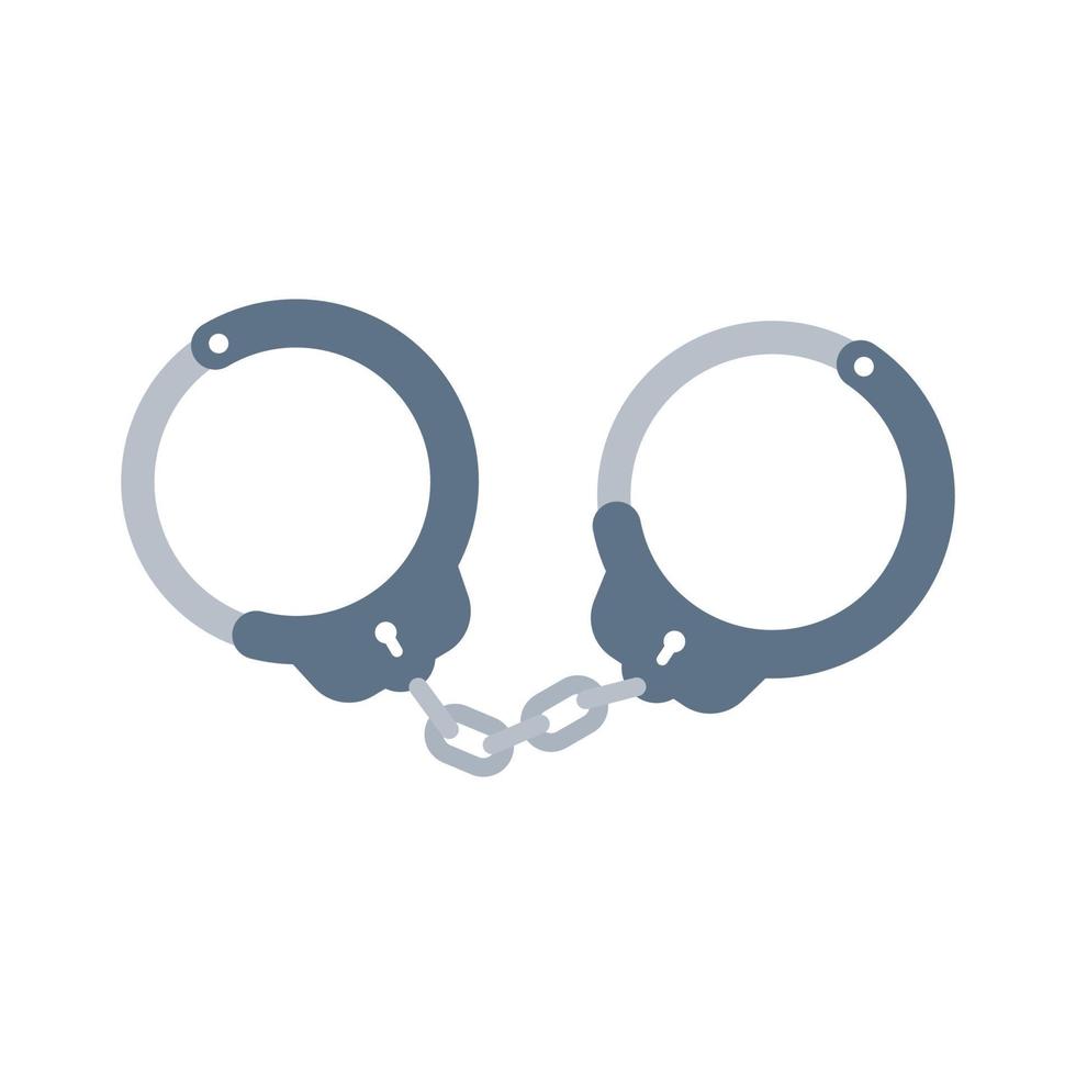 Handcuffs. Chains for detaining offenders. vector
