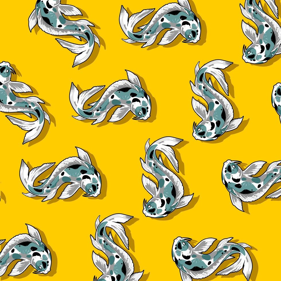 koi fish pattern vector