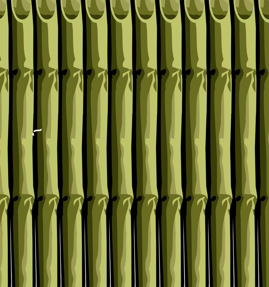 largos árboles de bambú alineados vector