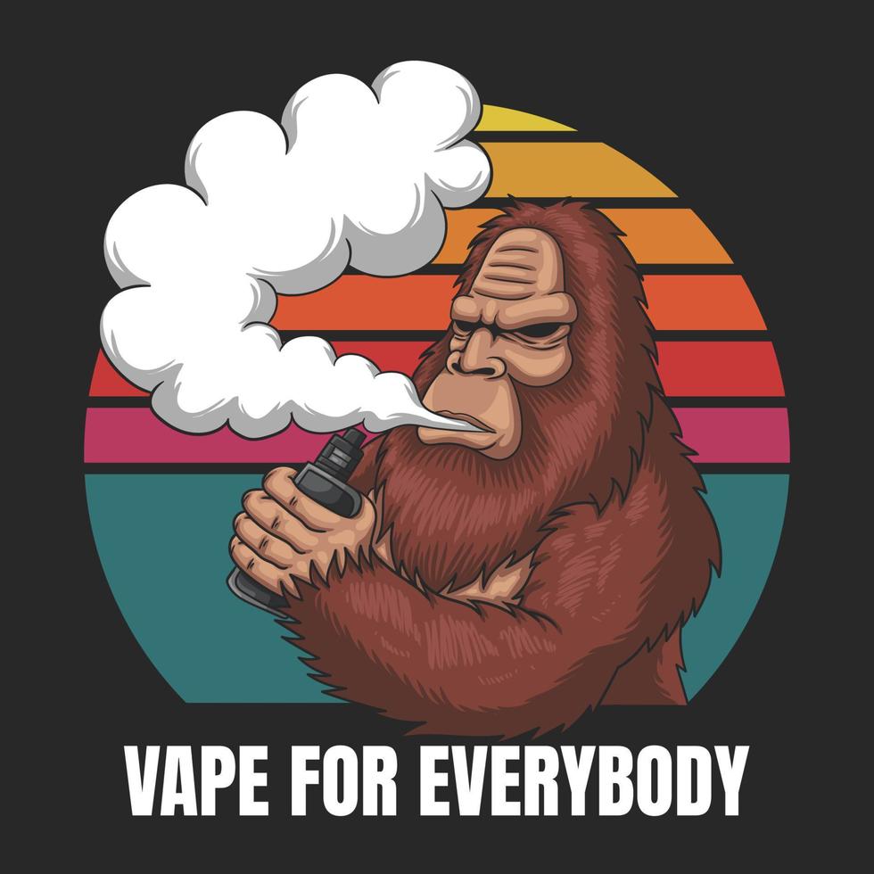 Bigfoot vape vector illustration