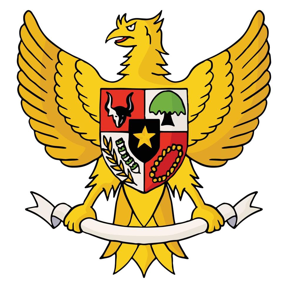 Garuda Panca Sila, Indonesian symbol vector