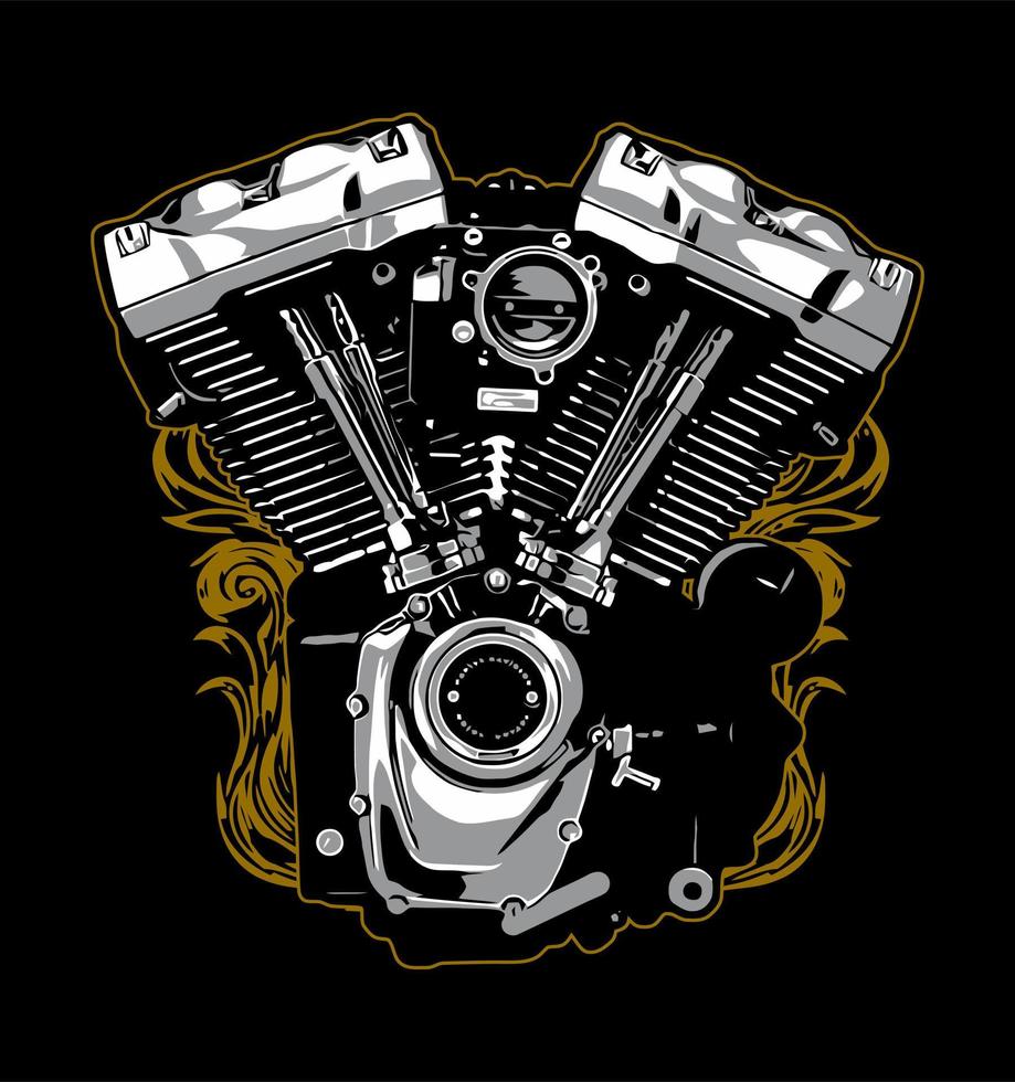 machine v twin background vector