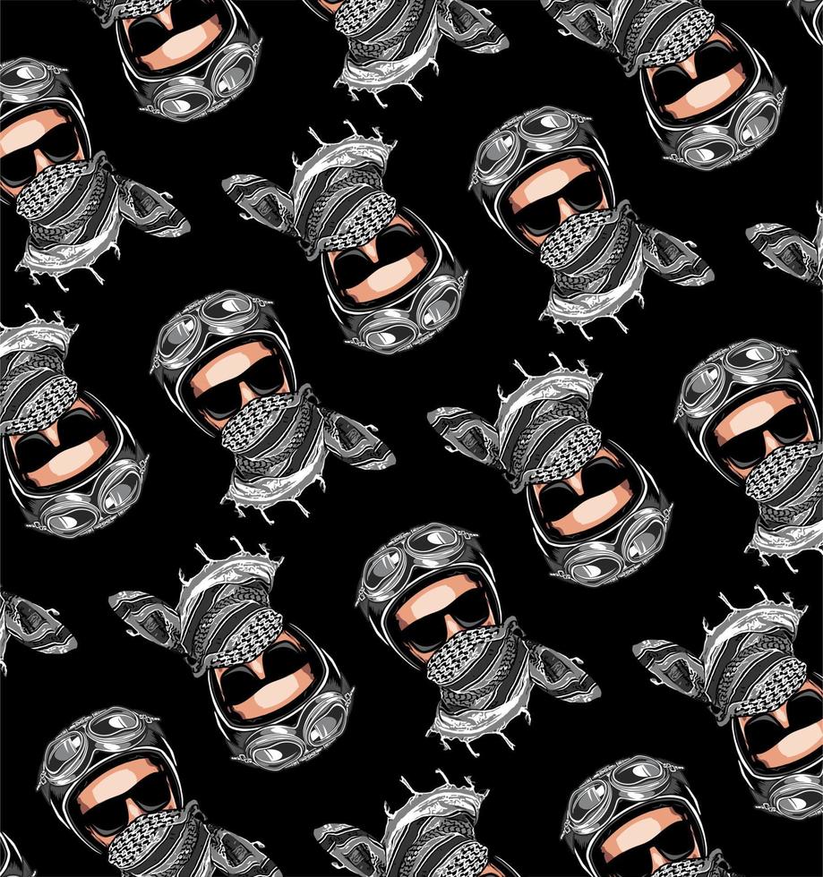 motorcyclist pattern vector