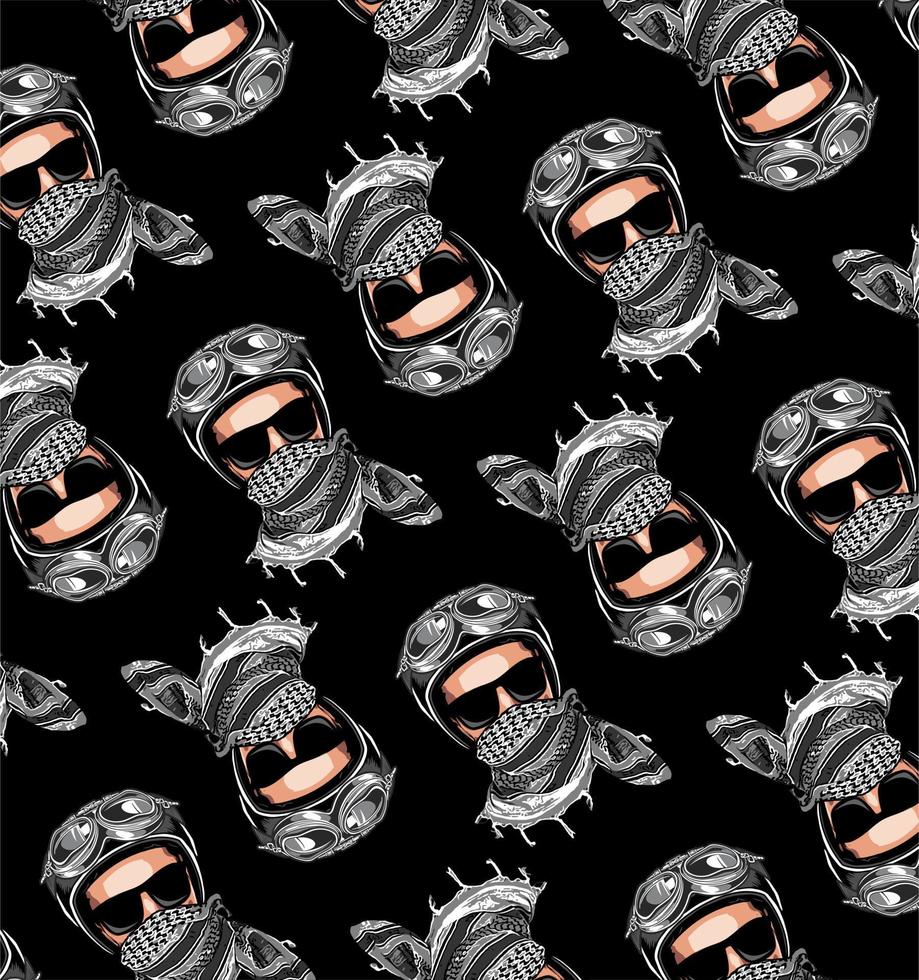 motorcyclist pattern vector