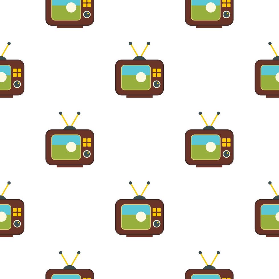 Ball on the screen of retro TV pattern seamless vector