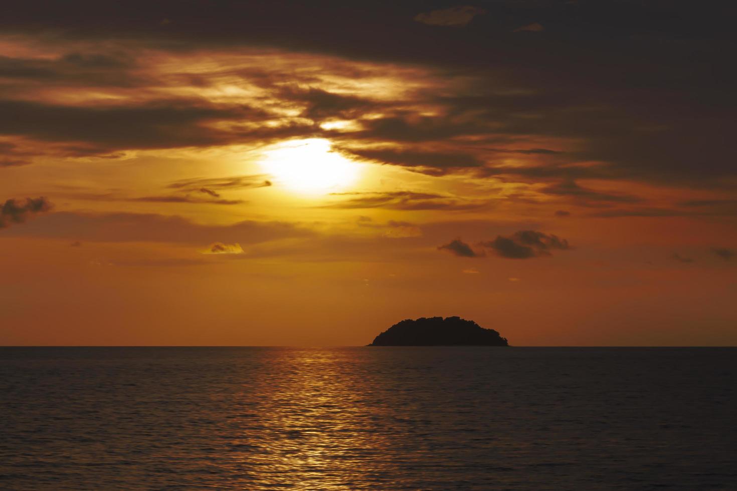 Sunset At The Beach, Tanjung Aru Beach, Kota Kinabalu, Borneo,Sabah, Malaysia photo