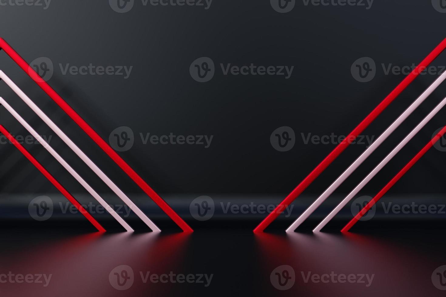 Elegant background 3d podium with triangular area, red and white gifts. Suitable for the theme of Indonesian independence photo
