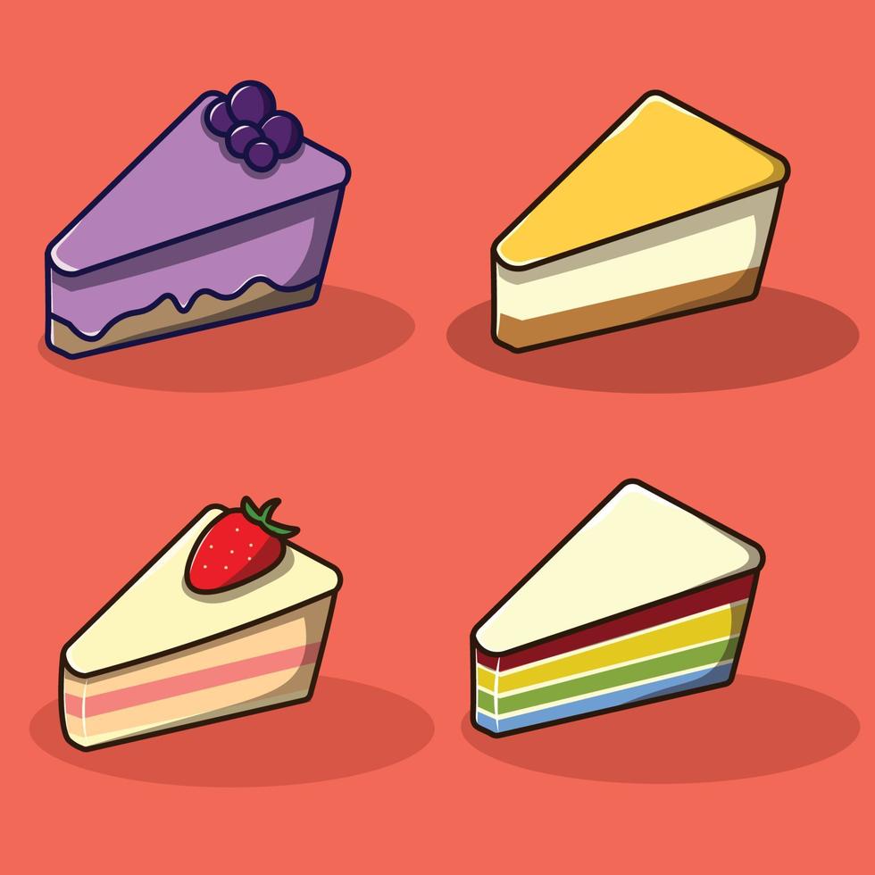 Vector cute food icon pack set 10