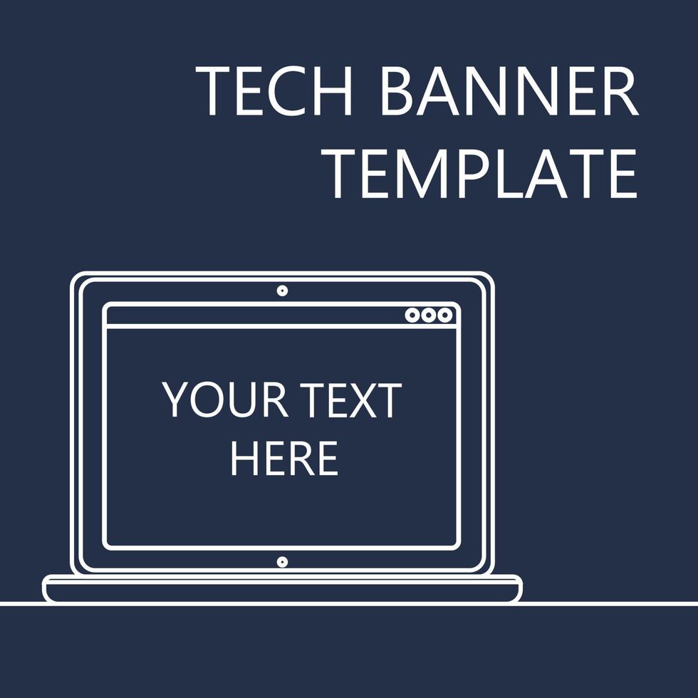 Web Banner with Notebook vector