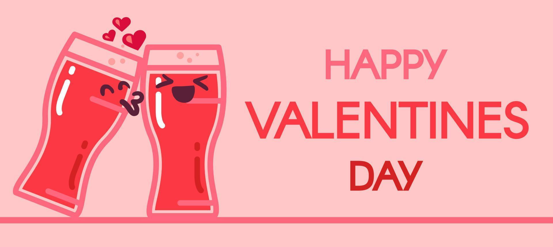 Happy Valentine's Day vector banner template