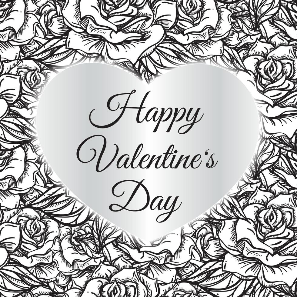 Happy Valentine's Day laser cut illustration vector