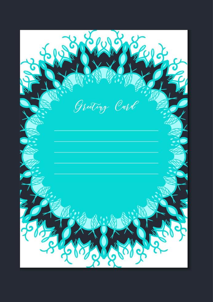 Mandala oriental template card vector