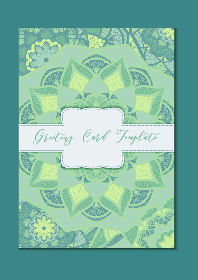 Mandala vintage template card vector