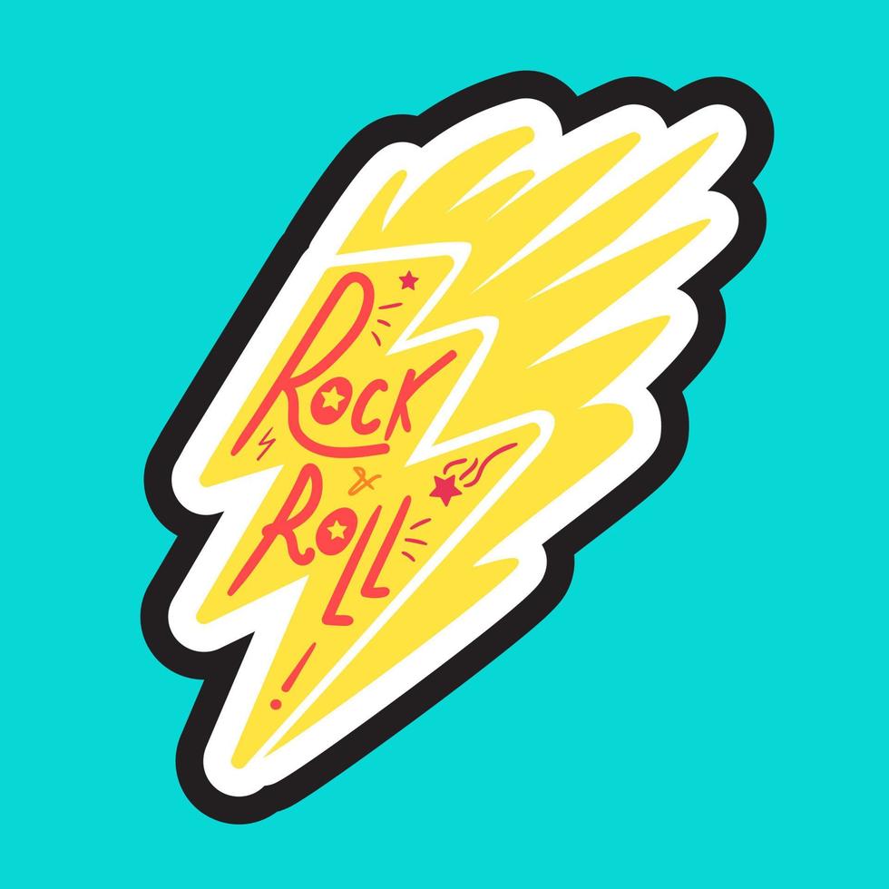 letras de rock and roll vector