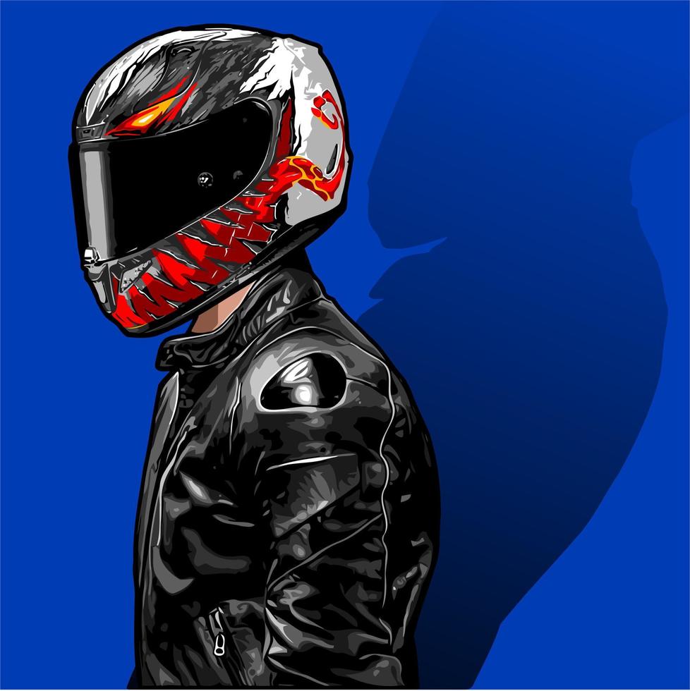 rider side view vector template