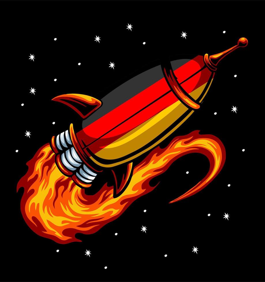 Cartoon rocket vector