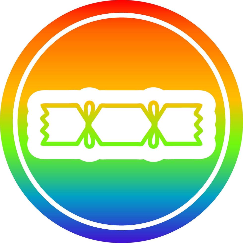 christmas cracker in rainbow spectrum vector